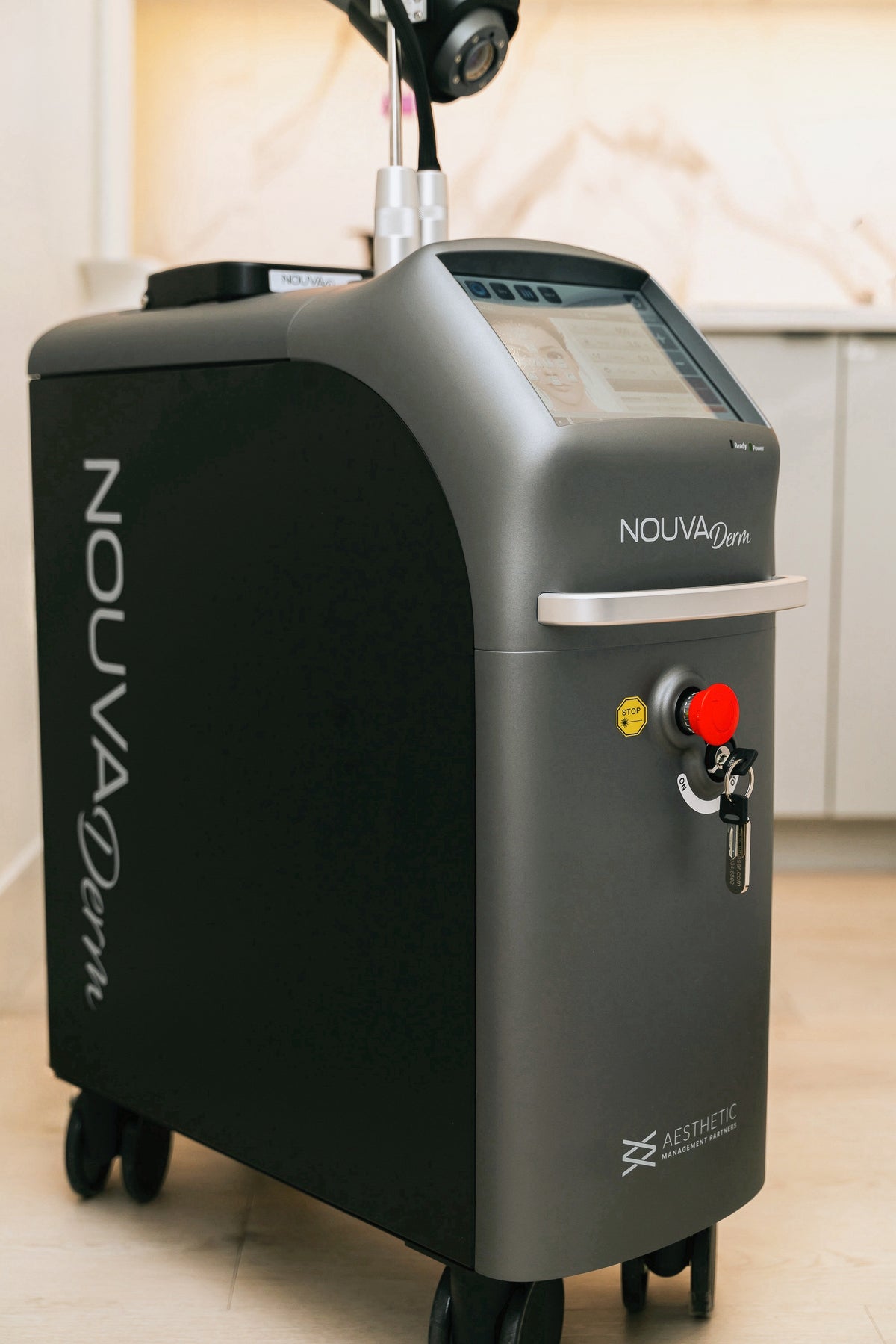 The NouvaDerm 1927nm Thulium platform installed at BioPlus, one of the first BC clinics to bring the device to patients.